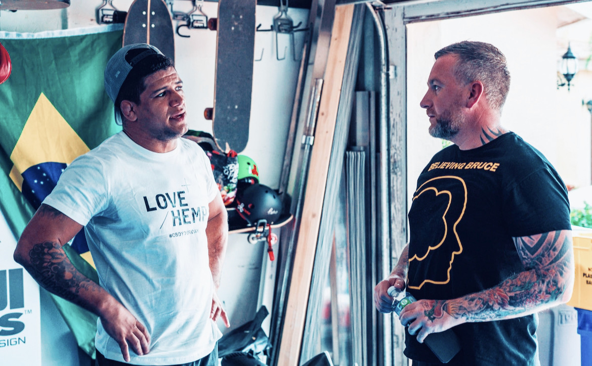 Bruce with UFC superstar Gilbert Burns