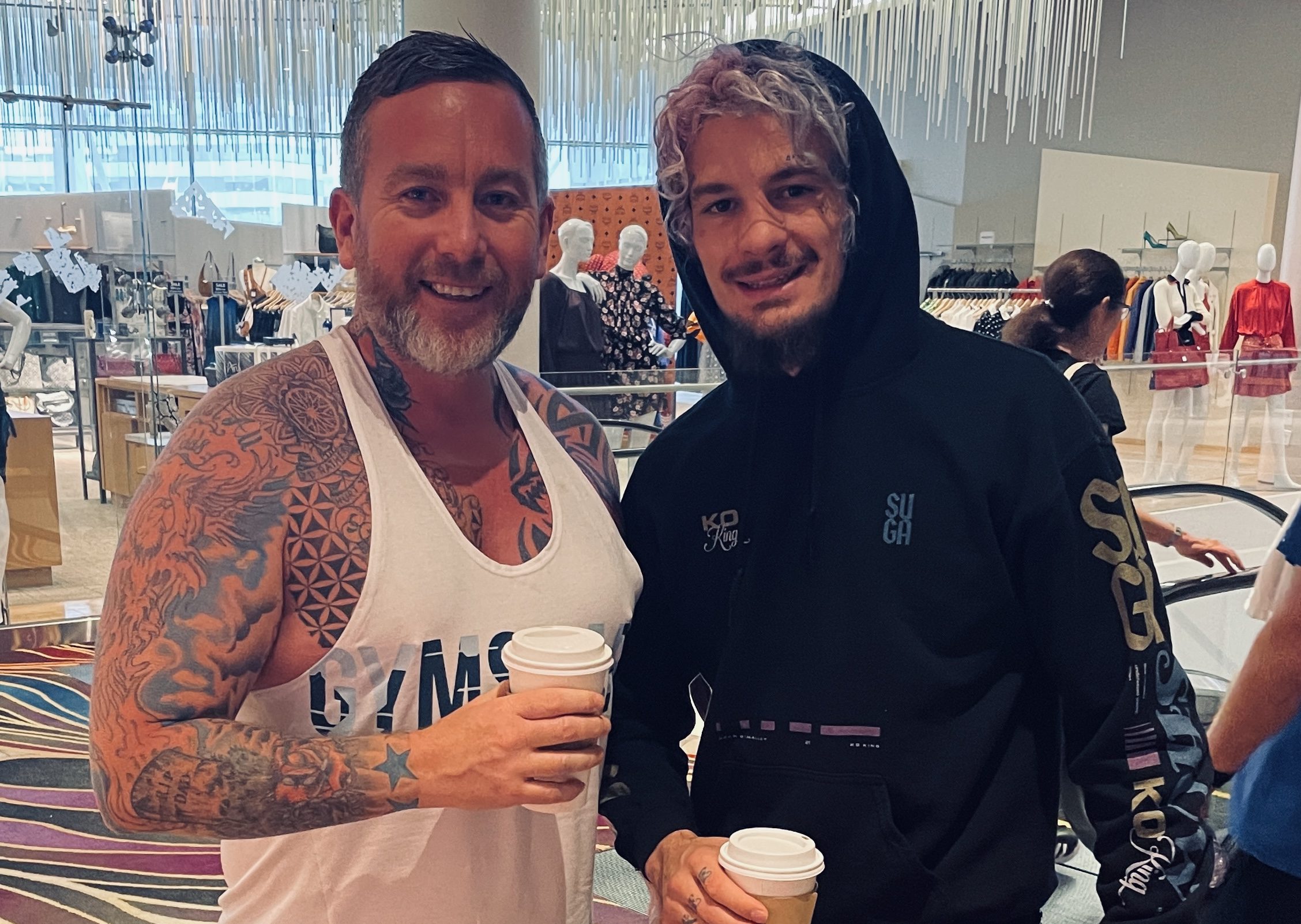 Bruce working with UFC champion Suga Sean O’Malley